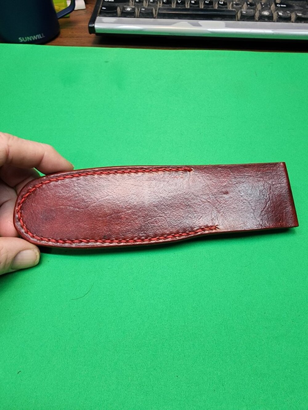 Handmade Leather Sheath with Mastercraft Crescent Wrench - Picture 8 of 10